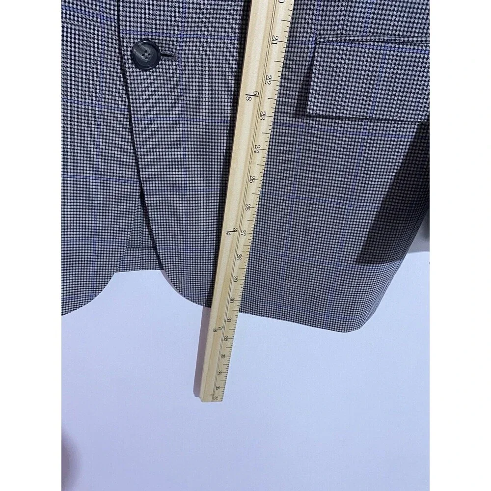 Brooks Brothers Blazer 40R Gray Wool Regent Windowpane Brookscool Sport Coat - Picture 16 of 16